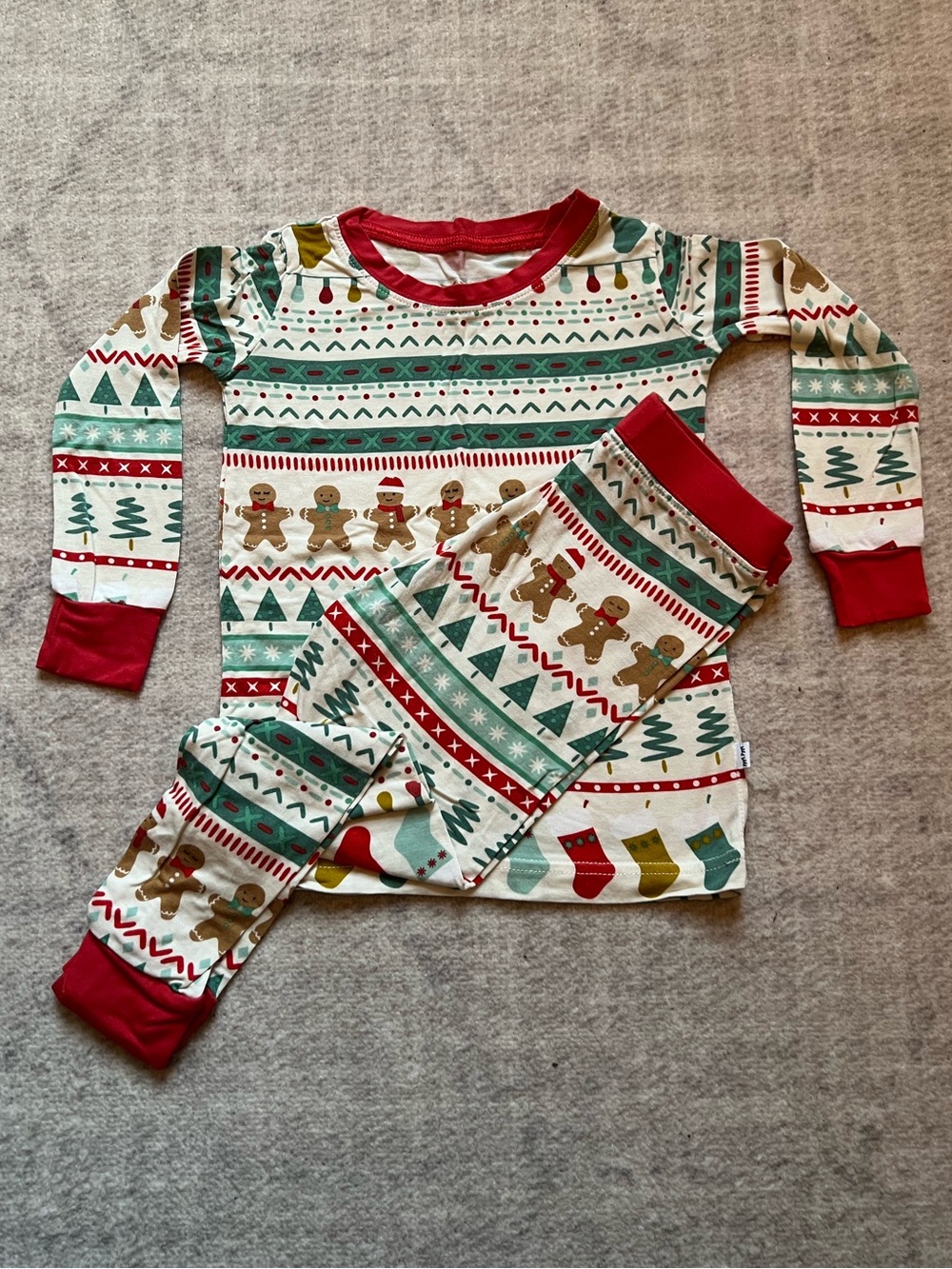 Little Sleepies Fair Isle Christmas Bamboo Two-Piece LS Pajamas (18-24 months)